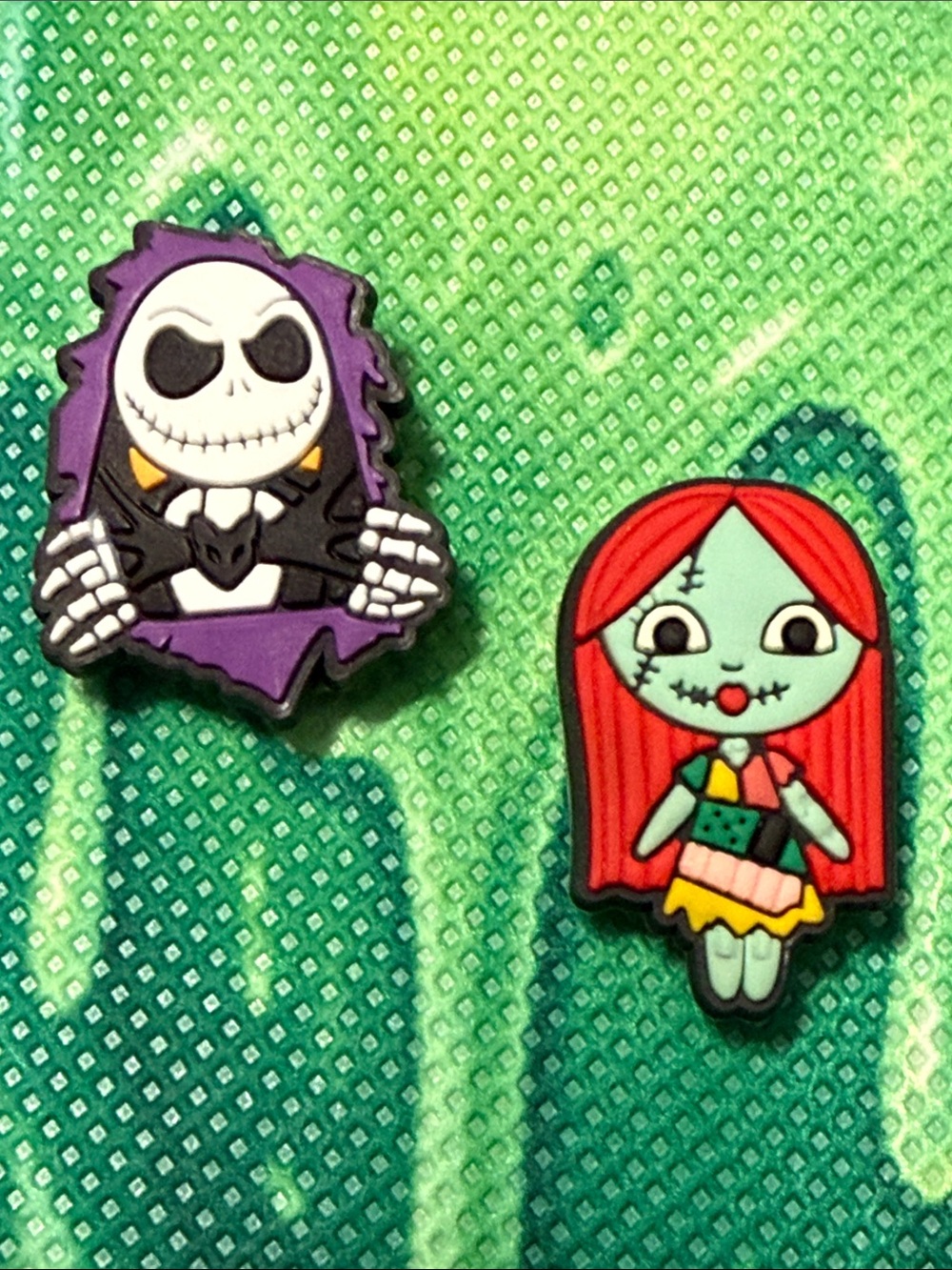 Jack & Sally Halloween Character Croc Charms